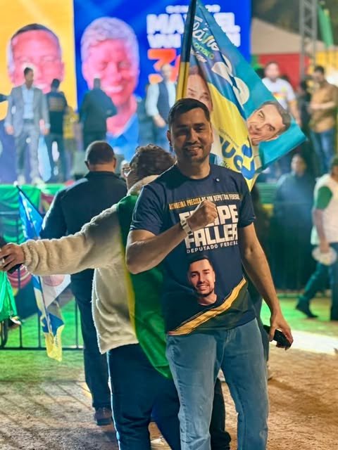 Felipe Faller em evento de campanha
